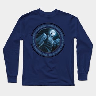 Howling Wolf Full Moon Long Sleeve T-Shirt